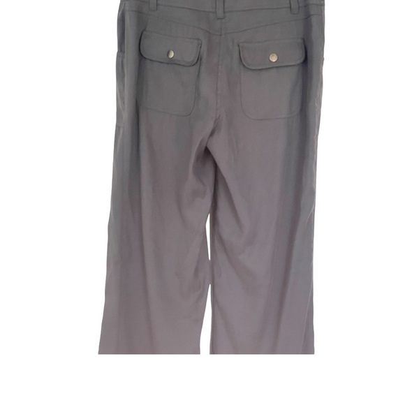 Chico’s Pants Gray Modal Blend wide leg pockets silky Size 2 - Picture 7 of 7
